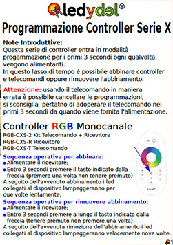 PROGRAMMAZIONE CONTROLLER SERIE X