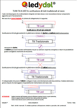 ISTRUZIONI TUBI T8